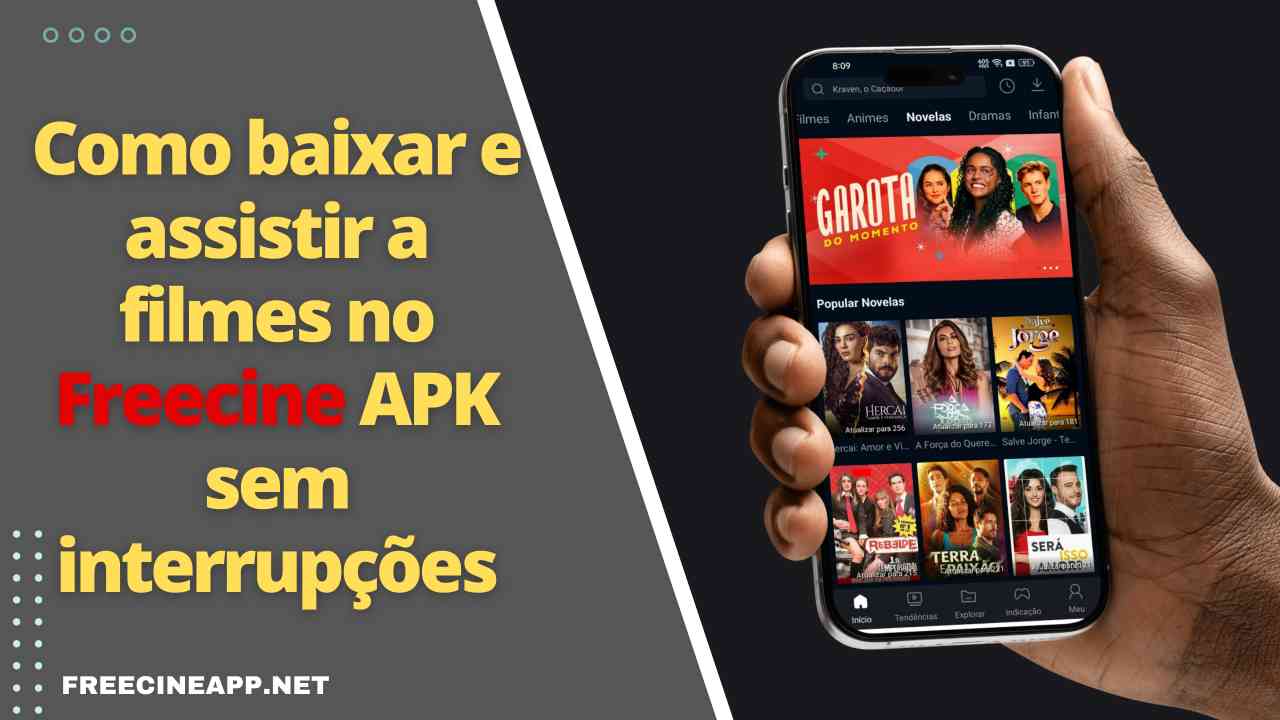 Como baixar e assistir a filmes no Freecine APK sem interrupções